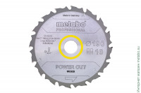 Пильный диск Power Cut Wood — Professional, 165X20 Z14 FZ/FA 10° Metabo (628292000)