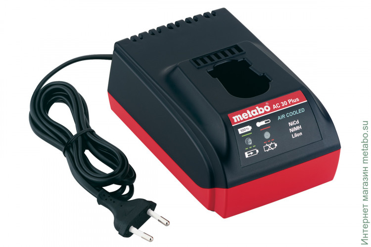 Зарядное устройство Metabo AC 30 Plus, 4,8-18 В, "AIR COOLED", ЕС (627275000)