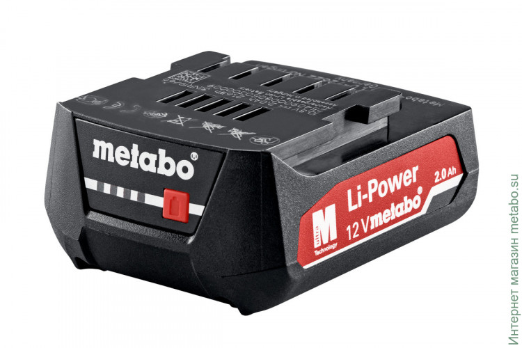 Аккумуляторный блок Metabo 12 В, 2,0 А·Ч, LI-POWER (625406000)